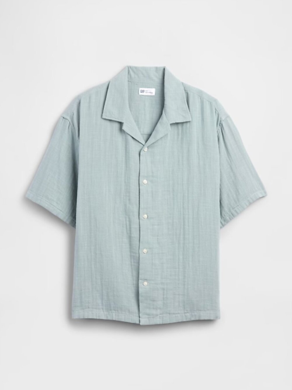GAP Gauze Vacay Shirt, Iceberg Green, Boxy Fit, Medium, EUC